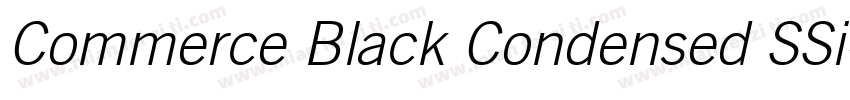 Commerce Black Condensed SSi字体转换